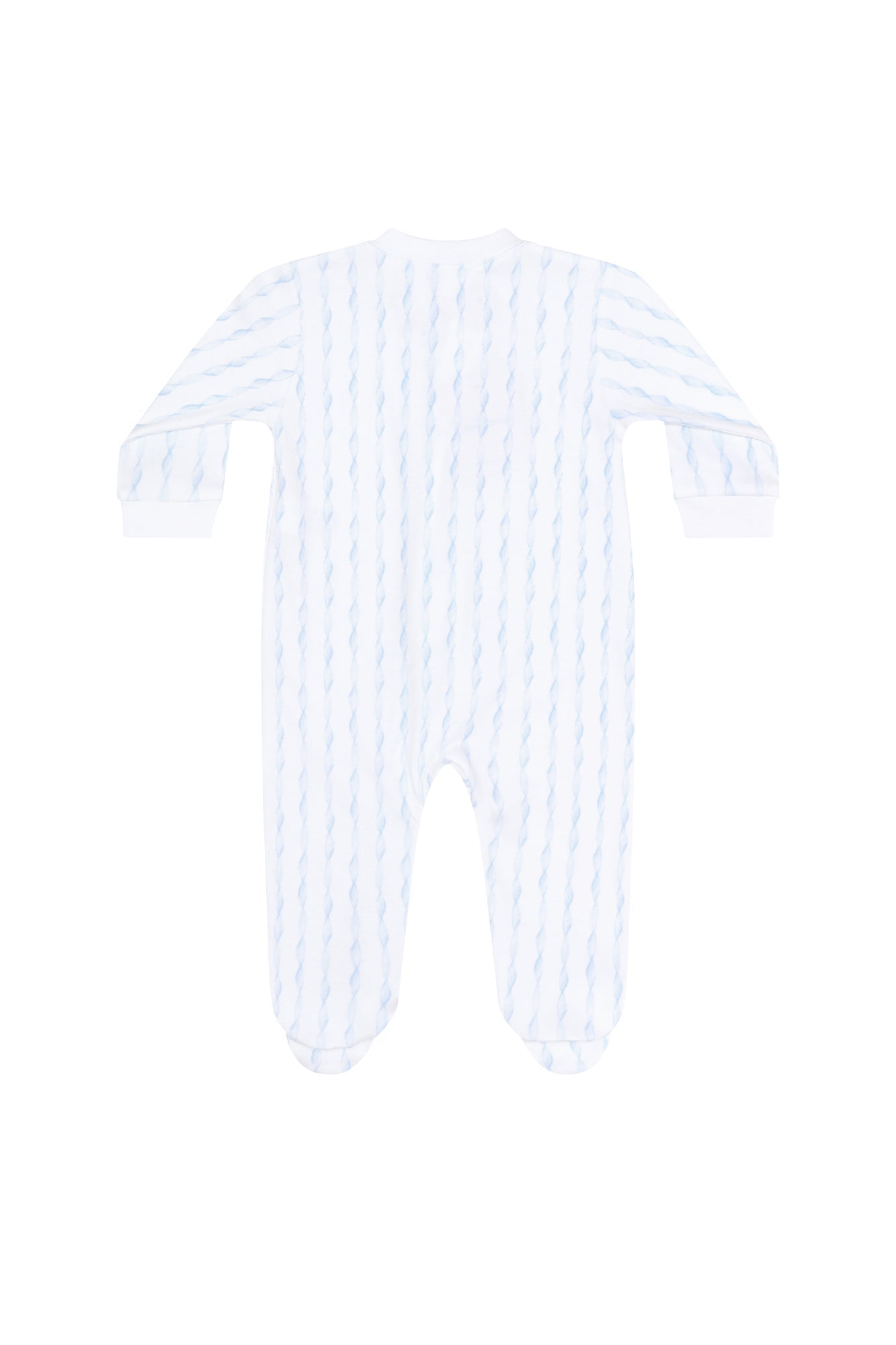 Image of Blue Twirls Zipper Footie